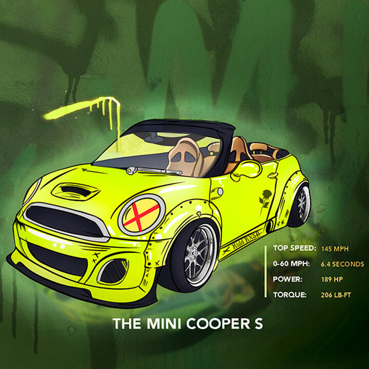 Mini Graffiti — Custom Automotive Illustration, 2023 Procreate · Adobe Photoshop